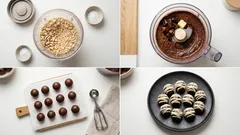 Trufle „mumie” bez pieczenia – daktylowo-orzechowe kulki w białej czekoladzie