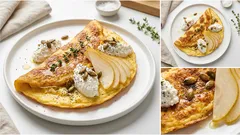 Omlet z ricottą, gruszką i makiem – delikatne śniadanie w 10 minut