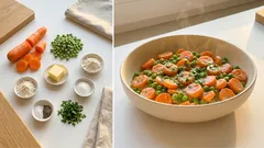 Marchewka z groszkiem w kremowej zasmażce – klasyk, który zawsze się udaje