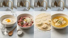 Kołduny w aromatycznym bulionie – sprężyste ciasto i farsz, który nie wysycha