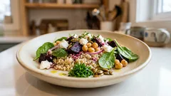 Bulgur z burakami, fetą i ciecierzycą – sycąca sałatka na ciepło i na zimno