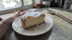 Tradycyjny sernik z twarogu – kremowy i równy, z budyniem waniliowym