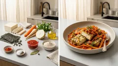 Wegańska ryba po grecku z tofu w nori – smakuje jak klasyk, a robi się prosto