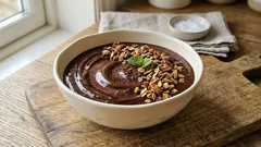 Czekoladowe smoothie bowl z awokado – gęste, kremowe i gotowe w kilka minut