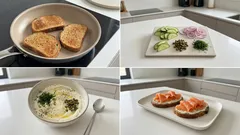 Grzanki z wędzonym łososiem i serkiem – szybkie śniadanie w 10 minut