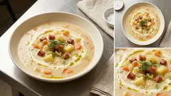 Kremowa zupa ziemniaczana ze śmietanką i koperkiem – prosty trik na gęstość