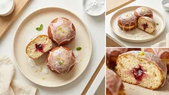 Tradycyjne pączki jak z cukierni: puszyste ciasto i prosty lukier cytrynowy