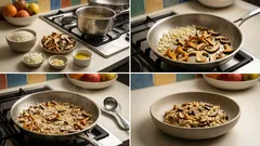 Wegańskie risotto z grzybami leśnymi – kremowe, aromatyczne i zawsze al dente