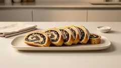 Makowiec zawijany krok po kroku – miękkie ciasto i dużo makowego nadzienia