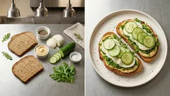 Kanapki z hummusem i mozzarellą – szybkie śniadanie w 5 minut z chrupiącymi warzywami