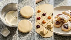 Kołaczki z dżemem jak z domowej cukierni – kruche kopertki z serkiem kremowym