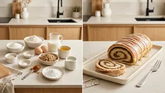 Rolada orzechowa z ciasta drożdżowego – miękka, wilgotna i łatwa do zwijania