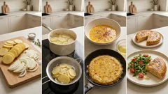 Omlet hiszpański z ziemniakami i sałatką – prosty przepis na sycące śniadanie