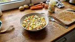 Sałatka jarzynowa jak z dzieciństwa: przepis i triki, dzięki którym zawsze wychodzi