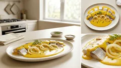 Śledzie z curry i musztardą – szybka przystawka w kremowym sosie