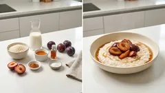 Ryżanka ze śliwkami i cynamonem – kremowe śniadanie w 15 minut