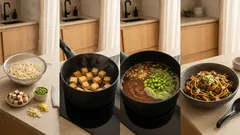 Ekspresowy udon teriyaki z tofu i edamame – słodko-słony obiad w 20 minut