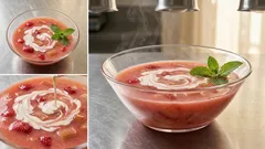 Zupa owocowa z truskawkami i rabarbarem – lekki deser na ciepło lub na zimno