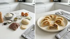 Pierogi z mięsem jak u babci: elastyczne ciasto bez jajek i aromatyczny farsz