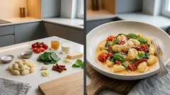 Marry me gnocchi: kremowy sos z suszonymi pomidorami i szpinakiem w 20 minut