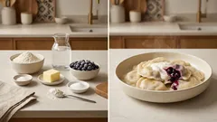 Pierogi z jagodami jak z domu: sprężyste ciasto z wrzątkiem i soczyste nadzienie