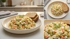 Klasyczna sałatka jarzynowa – kremowa, równa kostka i smak jak u mamy (krok po kroku)