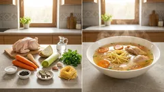 Klarowny rosół z kurczaka jak u babci – prosty sposób, żeby nie wyszedł mętny