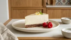 Waniliowy sernik z nerkowców bez pieczenia – kremowy i łatwy do krojenia