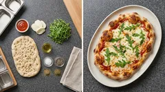 Pinsa z mozzarellą i rukolą – szybki domowy wariant pizzy w 15 minut