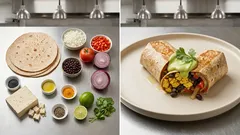 Burrito śniadaniowe z tofucznicą i czarną fasolą – sycące i gotowe w chwilę