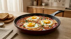 Szybka szakszuka z pomidorów z puszki – jajka w sosie gotowe w 20 minut