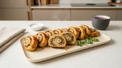 Paszteciki z kapustą kiszoną i soczewicą – chrupiące, idealne do barszczu