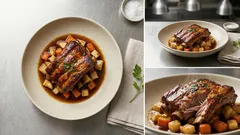 Żeberka duszone z warzywami w jednym garnku – mięso miękkie jak masło