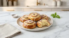 Drożdżówki z serem jak z piekarni – puszyste bułeczki z waniliowym twarogiem